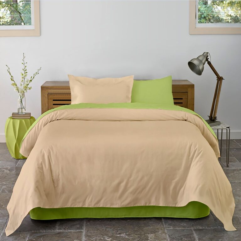 Lenjerie pat Renforce Lime & Honey Peach