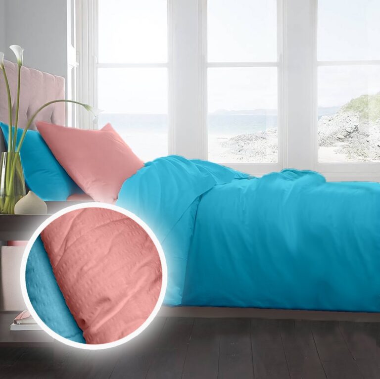 Lenjerie pat Crepe uni Crab & Aquarius