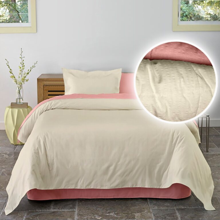 Lenjerie pat Crepe uni Crab & Vanilla