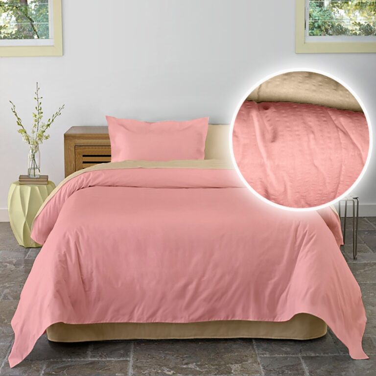 Lenjerie pat Crepe uni Honey Peach & Crab