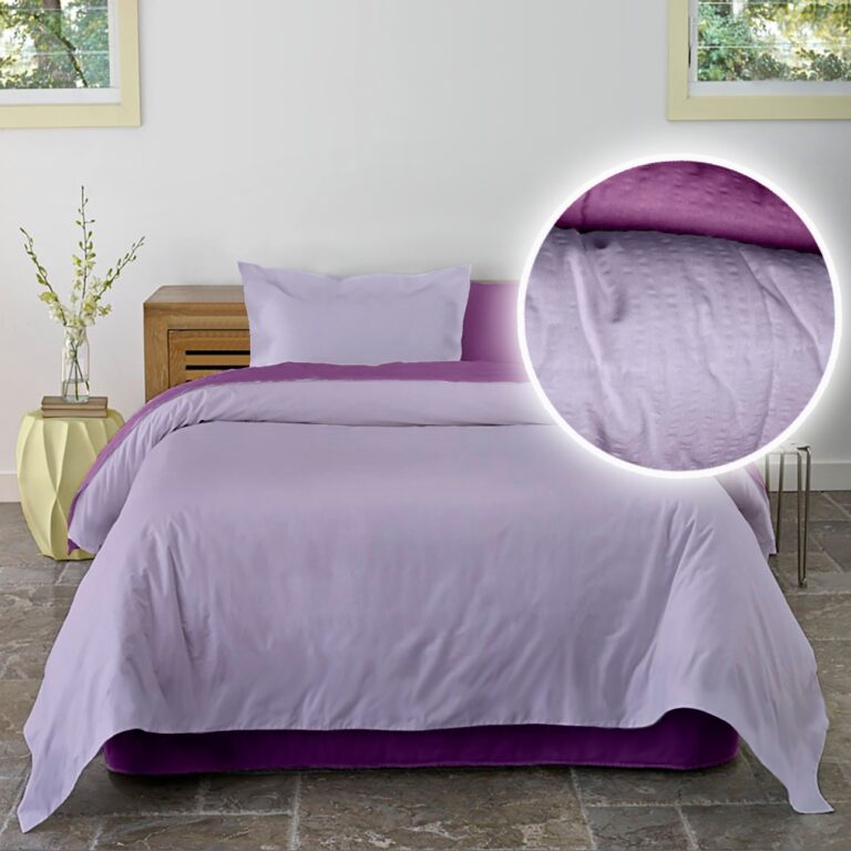 Lenjerie pat Crepe uni Iris Orchid & Lila