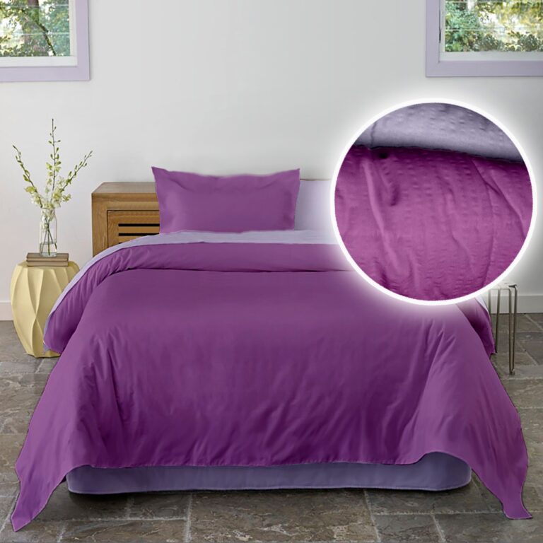 Lenjerie pat Crepe uni Lila & Iris Orchid