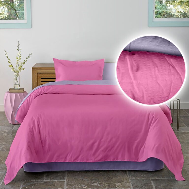 Lenjerie pat Crepe uni Lila & Rosebloom