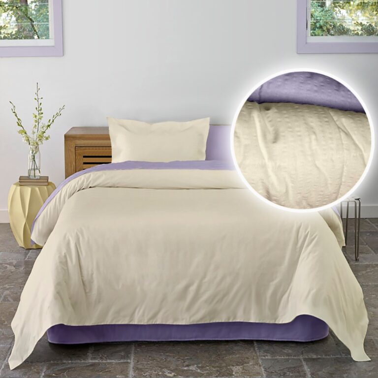 Lenjerie pat Crepe uni Lila & Vanilla