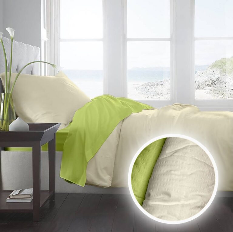 Lenjerie pat Crepe uni Lime & Vanilla