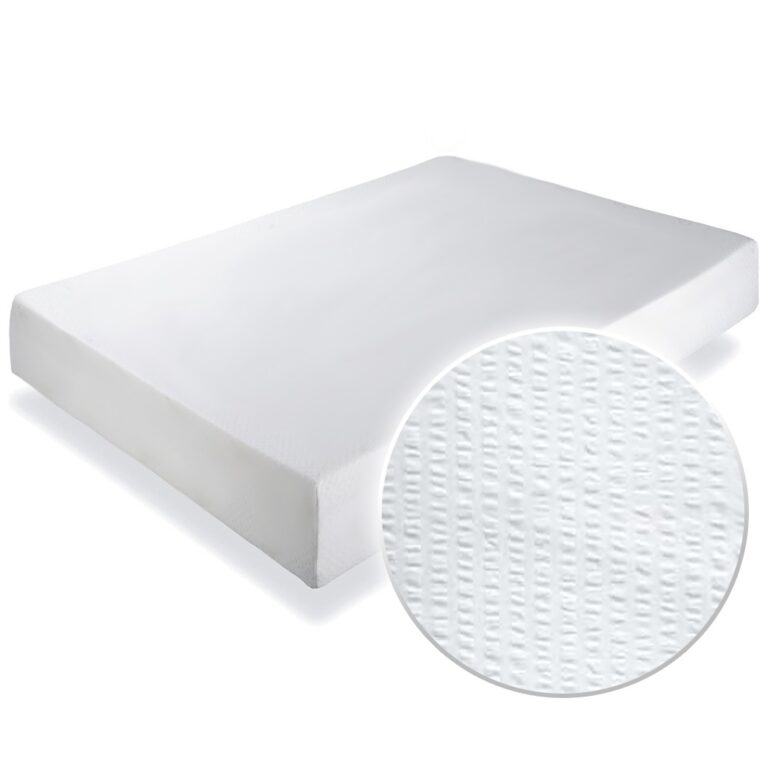 Cearceaf pat cu elastic Crepe Alb