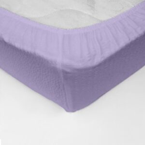 Cearceaf pat cu elastic Crepe Lila