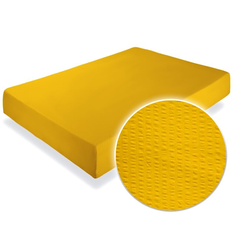 Cearceaf pat cu elastic Crepe Lemon Chrome