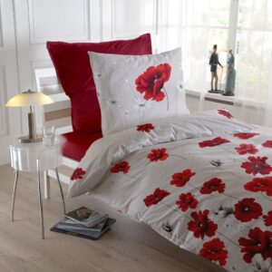 Lenjerie pat Renforce desen Poppy Field+Cilli Peper