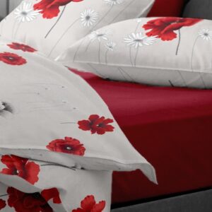 Lenjerie pat Renforce desen Poppy Field+Cilli Peper