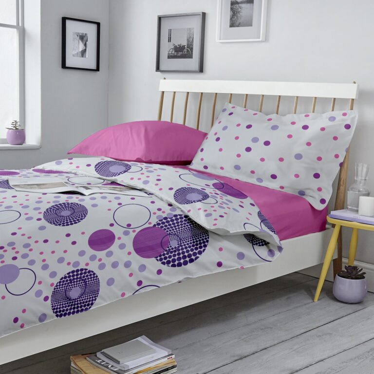 Lenjerie pat Renforce 100% bumbac, model Kinetics v.1+Rosebloom