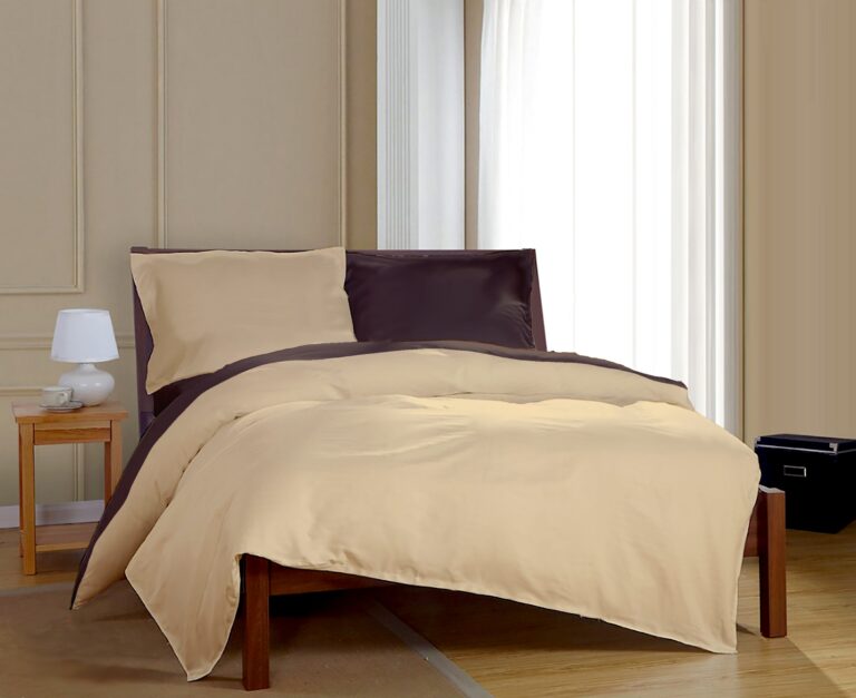 Lenjerie pat Renforce Honey Peach & Moka