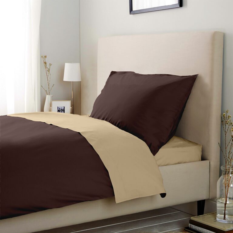 Lenjerie pat Renforce Moka & Honey Peach