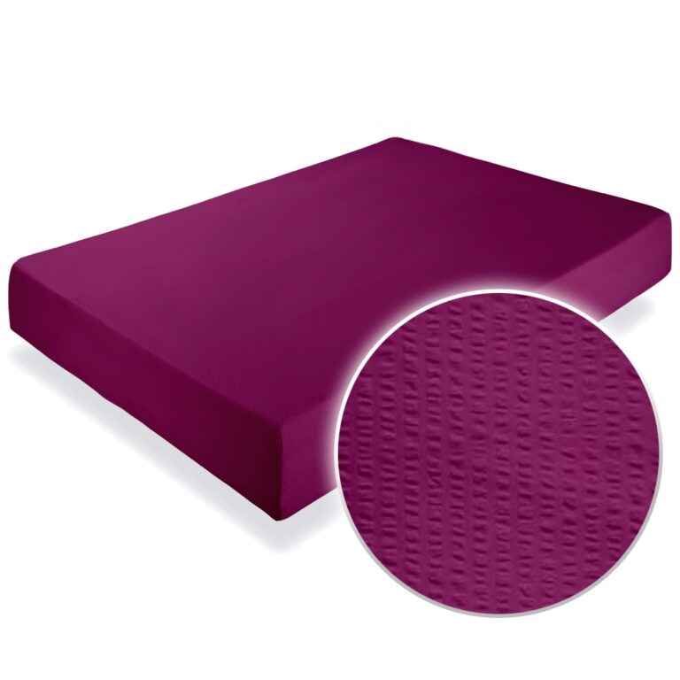 Cearceaf pat cu elastic Crepe Fuchsia-Red