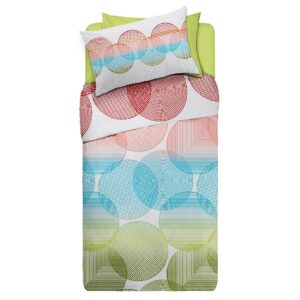 Lenjerie pat Renforce desen NIRVANA V1+unicolor