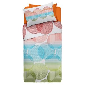 Lenjerie pat Renforce desen NIRVANA V1+unicolor