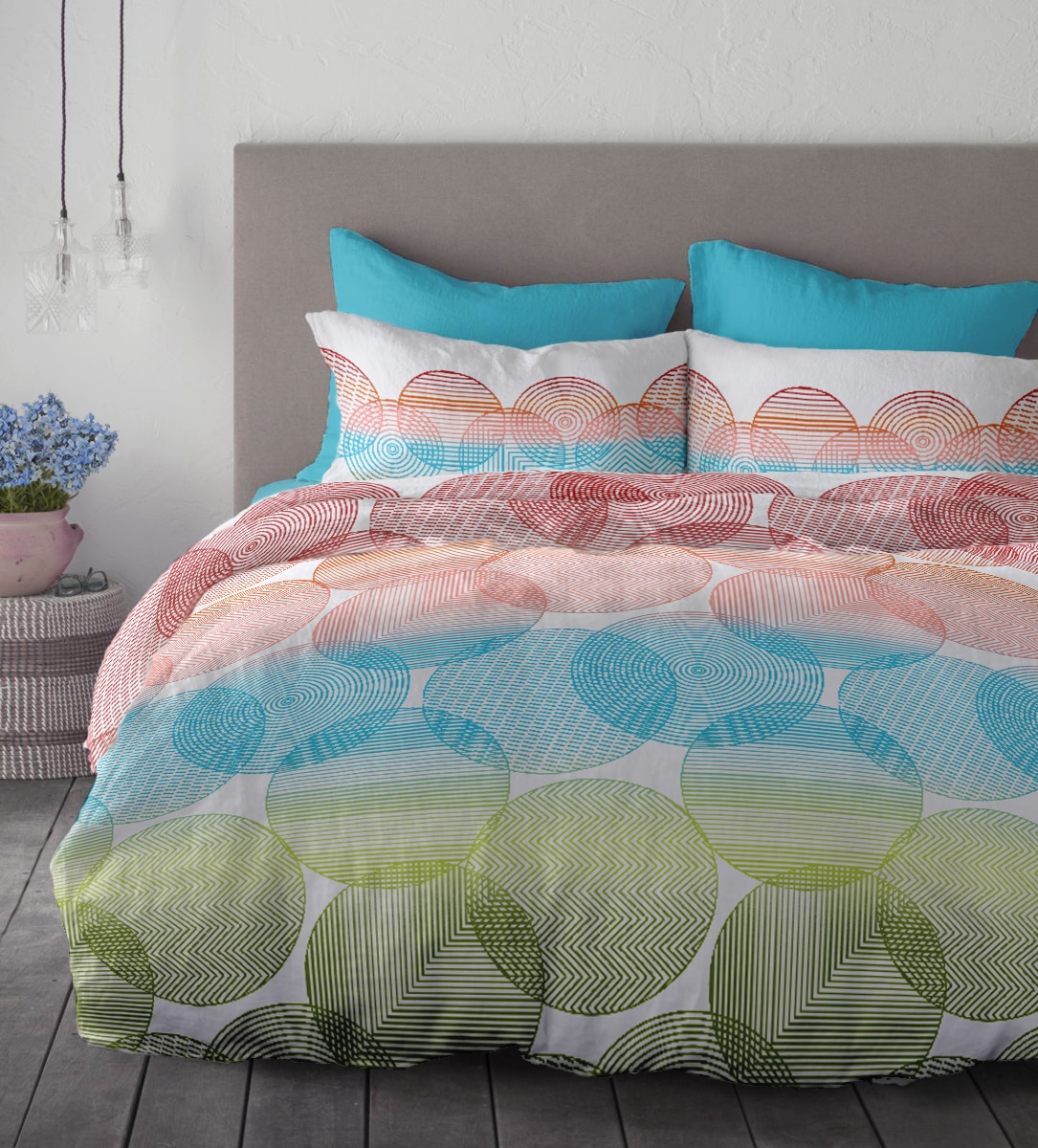 Lenjerie pat Renforce desen NIRVANA V1+unicolor Lenjerie pat Renforce desen NIRVANA V1+unicolor