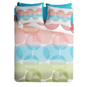 Lenjerie pat Renforce desen NIRVANA V1+unicolor