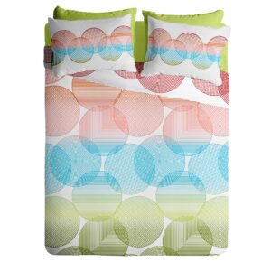 Lenjerie pat Renforce desen NIRVANA V1+unicolor