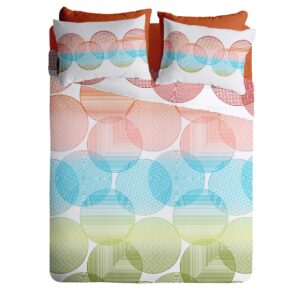 Lenjerie pat Renforce desen NIRVANA V1+unicolor