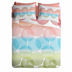 Lenjerie pat Renforce desen NIRVANA V1+unicolor