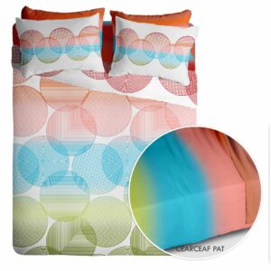 Lenjerie pat Renforce desen NIRVANA V1+unicolor