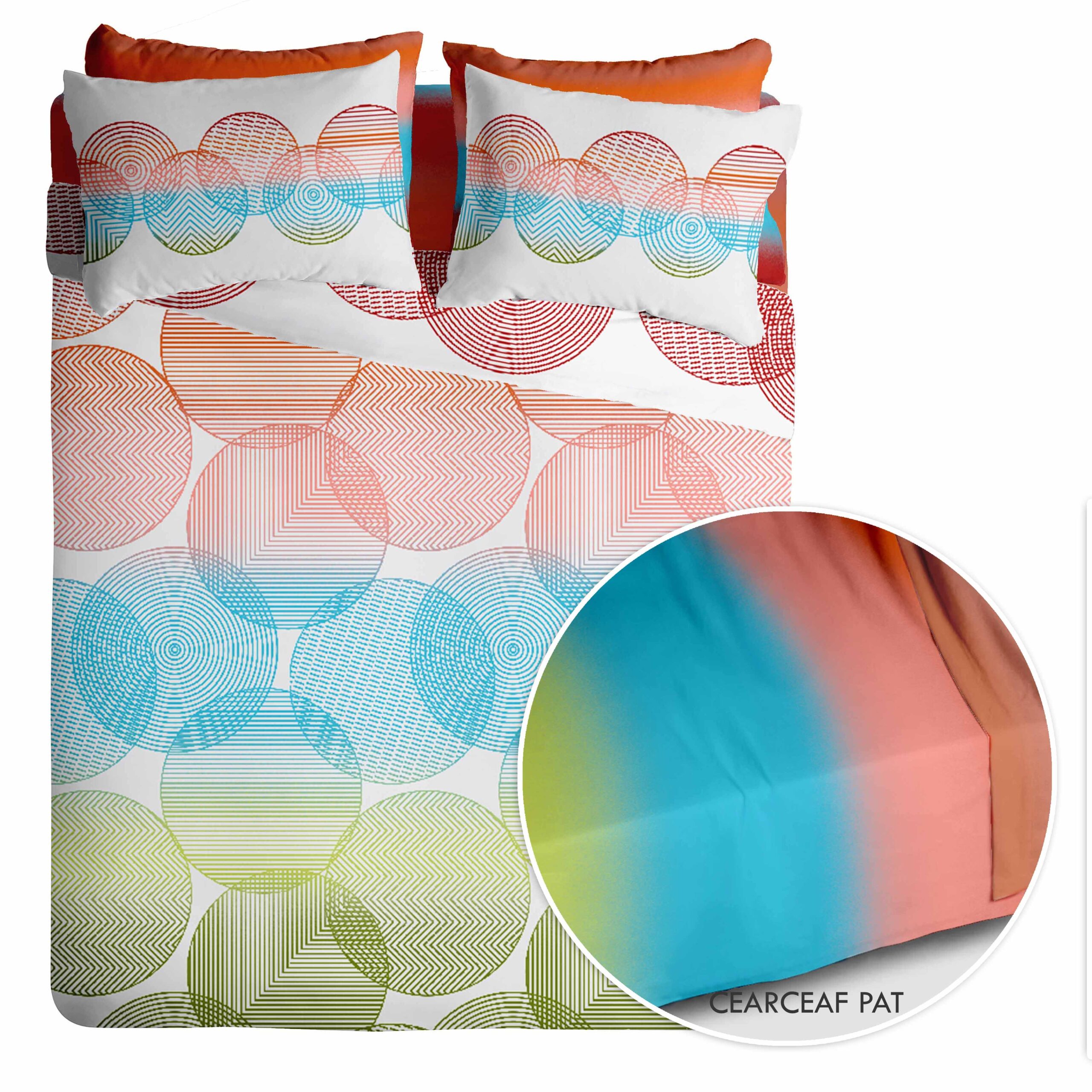 Lenjerie pat Renforce desen NIRVANA V1+unicolor Lenjerie pat Renforce desen NIRVANA V1+unicolor