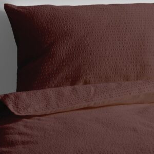 Lenjerie pat Crepe uni maro