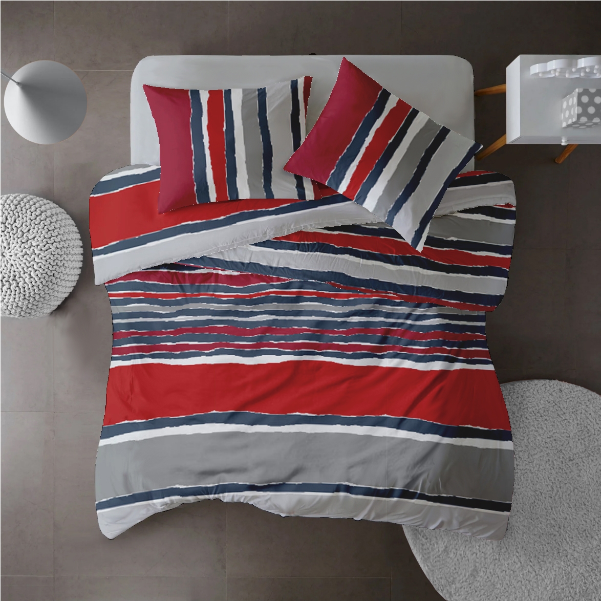 Lenjerie pat Renforce 100% bumbac, desen VIBE V2 Lenjerie pat Renforce 100% bumbac, desen VIBE V2