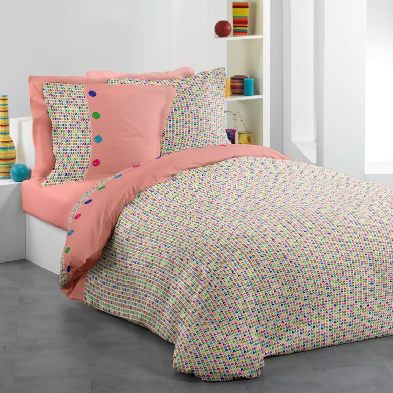 Lenjerie pat Renforce desen BUTTONS 02, 100% bumbac neted