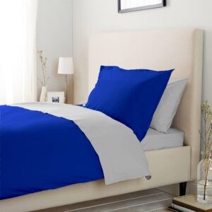 Lenjerie pat 100% bumbac Renforce bicolor Gri-Surf web