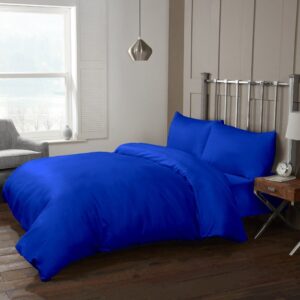 Lenjerie pat 100% bumbac Renforce unicolor Albastru marin