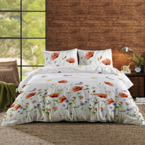 Lenjerie pat Renforce bumbac 100% desen Summer Shades 02 pentru pat dublu